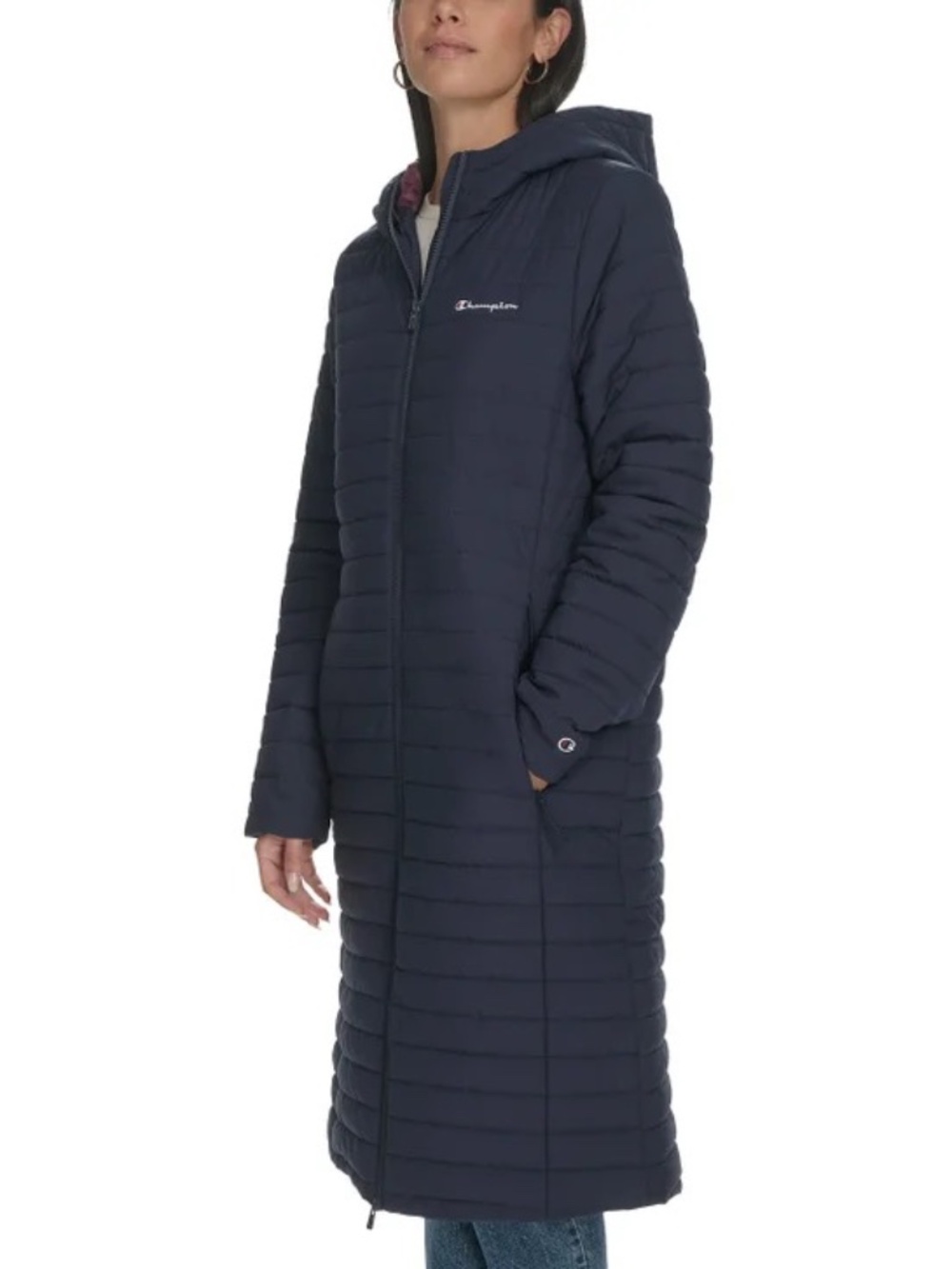 champion long sideline coat small